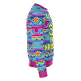 Funny I'LL BE OM FOR CHRISTMAS Sweatshirt, Mens/Unisex Ugly Sweater-Funny all-over-print unisex sweatshirt made of soft & comfortable cotton/polyester/spandex blend with brushed fleece interior. Each panel is individually printed, cut & sewn to ensure a flawless graphic that won't crack or peel. Mens womens Christmas pullover jumper ugly sweater om hindu hinduism hanukkah jewish yoga-