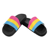 -High quality slip-on sandals constructed of lightweight, durable, soft and comfortable PVC. These sandals are made-to-order. Free shipping from abroad. LGBTQ LGBTQIA LGBTX Pansexual Pride Equality Flip Flops Footwear Shoes Summer Pan Beach Fashion Rights Equality March Parade Protest unisex nonbinary mens women youth -