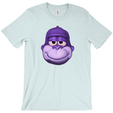 -Retro Y2K fashion hiphop streetwear purple swag high ape bonzi 420 great grape gorilla windows98 2000 internet meme spyware virus 1990s 90s funny stoner millennium icon bonzai viral Comfortable mens/unisex style Bella & Canvas t-shirt. Quality combed ring-spun cotton with a classic fit, crew neck & short sleeves. -Ice Blue-S-