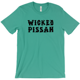 Funny WICKED PISSAH Tee, Mens/Unisex Adult Sizes, Shipped from the USA-Soft airlume cotton standard fit t-shirt with short sleeves and crew neck. - Boston Mass New England Massachusetts New Hampshire Rhode Island Maine Vermont Connecticut MA NH RI MN VT CT aweome regionalism saying slang townie chowda head masshole sox celtics bruins huskies revolution patriots black wolves fan smaht -S-Kelly Green-