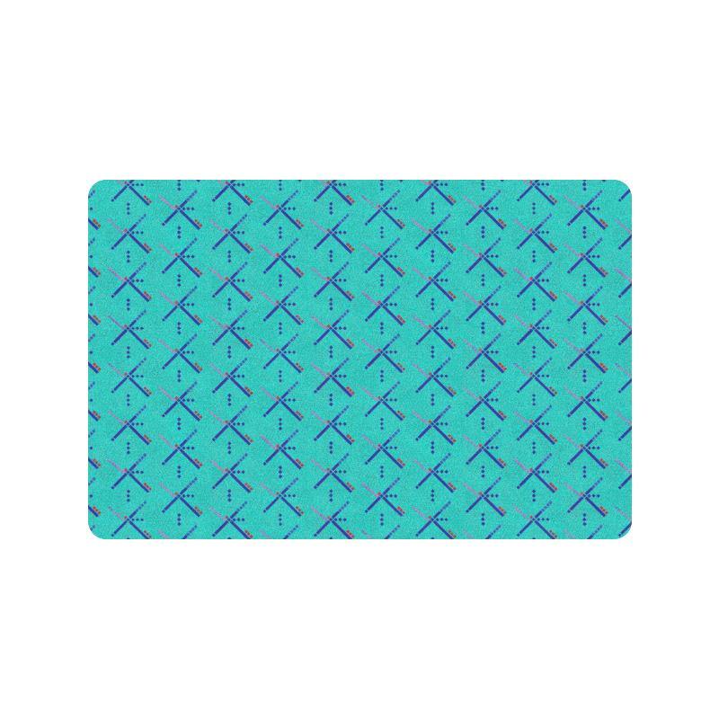 Classic Retro PDX Carpet Pattern Doormat - Brand New, Free Shipping-High quality 23.6 x 15.7in (60x40cm) doormat / floor mat. Professionally printed, durable & colorfast non-woven polyester fiber top, non-slip bottom. Indoor / outdoor use. Free Shipping Worldwide. Classic retro PDX Portland Oregon airport carpet pattern door mat. Great kitsch vintage Americana travel gift. -