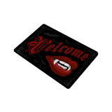 Velcome Mat, Vampiric Welcome Mat / Doormat, Vampire Gothic Home Decor-High quality 23.6 x 15.7in (60x40cm) doormat / floor mat. Professionally printed, durable & colorfast non-woven polyester fiber top, non-slip bottom. Indoor / outdoor use. Free Shipping Worldwide. Funny Velcome Mat, Vampire welcome mat. Fun gothic home decor. Goth vamp housewarming gift, party halloween decor. -