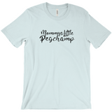 -Soft, comfortable mens/unisex Airlume combed and ring-spun cotton tee. Made-to-order and shipped from the USA. Funny dirty naughty my little pogchamp pegging meme peg sex sexual male anal stimulation pleasure bottoming bottom kinky feminization sissification public humiliation fetish kink humor ass butt stuff gag gift-Heather Ice Blue-Medium (M)-