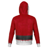 Santa Claus Costume Hoodie, Funny AOP Holiday Hooded Sweatshirt-Funny Santa Claus costume hoodie. Polyester with detailed high definition classic costume print unisex adult hooded sweatshirt with kangaroo pocket. XS, Small, Medium, Large, XL, 2XL, 3XL and 4XL. Made-to-order. 2 weeks to USA. Casual Christmas cosplay holiday party qiaotu office santa xmas gift. Christmastime 2020-