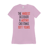 -Women's style Bella+Canvas, longer length, slim fit crew neck t-shirt in darker colors. Airlume combed and ring-spun cotton. Made to order, shipped from the USA Women's rights equality Keep Abortion Legal pro-choice Healthcare her body her choice Roe v Wade SCROTUS bans off our bodies PERSIST and Resist United ERA NOW-Lilac-S-