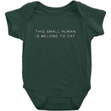 -High quality Rabbit Skins infant snap bodysuit. Solid colors are 100% combed ringspun cotton, heather colors are 90/10 combed ringspun cotton and polyester. Double-needle ribbed bindings, 3 snap closure. Shipped from USA. Funny one piece unisex baby snapsuit creeper crawler cats kittens kitty meow purrsonal property-Forest-NB-