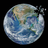 THE EARTH High Quality Round 1000 Piece Jigsaw Puzzle, Challenging! -Challenging round 1000 piece jigsaw puzzle with beautiful, high quality full color photo print and laser cut pieces. Finished puzzle measures over 2ft! (67cm x 67cm, 26.34in). Brand new in illustrated box. Free shipping from abroad. 1000pcs kids adults teens difficult hard fun educational space planets gift-