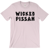 Funny WICKED PISSAH Tee, Mens/Unisex Adult Sizes, Shipped from the USA-Soft airlume cotton standard fit t-shirt with short sleeves and crew neck. - Boston Mass New England Massachusetts New Hampshire Rhode Island Maine Vermont Connecticut MA NH RI MN VT CT aweome regionalism saying slang townie chowda head masshole sox celtics bruins huskies revolution patriots black wolves fan smaht -M-Pink-