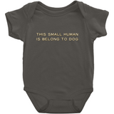 -High quality Rabbit Skins infant snap bodysuit. Solid colors are 100% combed ringspun cotton, heather colors are 90/10 combed ringspun cotton and polyester. Double-needle ribbed bindings, 3 snap closure. Shipped from the USA. Funny one piece unisex baby snapsuit creeper crawler dogs doggie puppy woof you-Charcoal-NB-