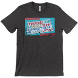 Toynbee Tile Shirt, Unisex Cryptic Street Art Mystery Conspiracy Shirt-High quality Toynbee Tile graphic tee. Mysterious TOYNBEE IDEA IN MOVIE 2001 RESURRECT DEAD ON PLANET JUPITER conspiracy street art. Super soft and comfortable unisex style tee (airlume cotton/cotton blend) with bright, bold graphic print. XS-4X Made-to-Order. Shipped from the USA. Unique unusual Arthur Toynbee Kubrick-Small (S)-Dark Heather Grey-