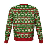 -Funny all-over-print unisex sweatshirt made of soft and comfortable cotton/polyester/spandex blend with brushed fleece interior. Each panel is individually printed, cut and sewn to ensure a flawless graphic that won't crack or peel. Mens womens Christmas pullover pug dog puppy xmas holiday pun joke humbug grinch-