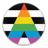 -Brand New pinback button in your choice of size. Scratch and UV resistant mylar with standard button back.This item is made-to-order and typically ships in 3-5 business days from the US. Straight lgbt lgbtq lgbtqx allies pflag parents friends family gay lesbian bisexual trans nonbinary gender sexuality equality -3 inch Round Button-