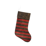 Freddy Halloween and Christmas Stocking - Red and Brown Striped Horror-
