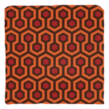 Overlook Throw Pillow - Classic Retro Horror Hotel Carpet Pattern-Double-sided, square spun polyester pillow in your choice of size (14, 16, 18 or 20 inches) and finish: Sewn Pillow (no zipper), Cushion with Removable Zippered Pillowcase or Cover Only. This item is made-to-order. Typically ships in 3-5 business days from within the US. Orange Brown Red Abstract Halloween Accent Decor-