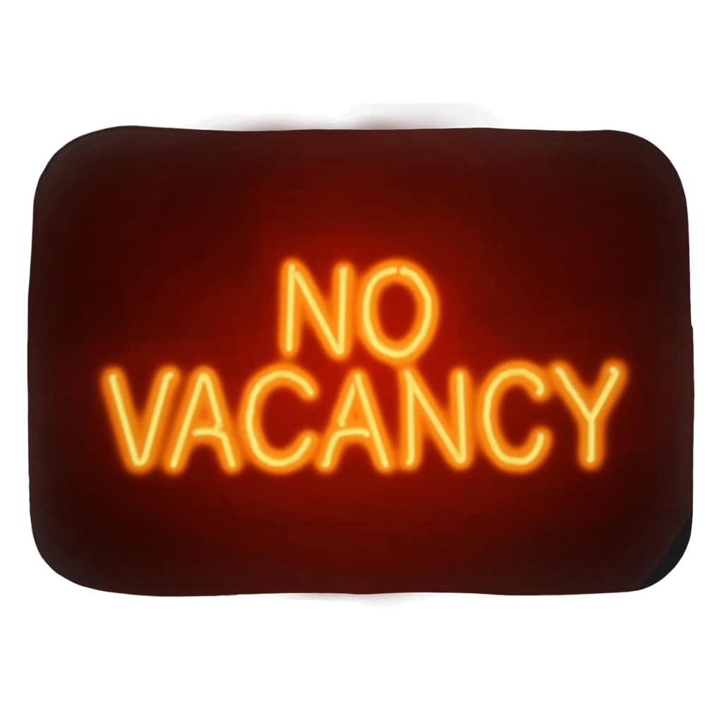 No Vacancy Bath Mats - Funny Unique Retro Vintage Hotel Sign Bathmat-Soft microfiber topped polyester bath mat with non-sip rubber bottom. High quaity materials, colorfast and fade resistant image. This item is made to order and typically ships in 2-3 business days from within the US. Unique retro vintage neon hotel motel 'No Vacancy' sign bath mat. -24x17 inch-