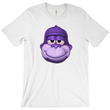 -Retro Y2K fashion hiphop streetwear purple swag high ape bonzi 420 great grape gorilla windows98 2000 internet meme spyware virus 1990s 90s funny stoner millennium icon bonzai viral Comfortable mens/unisex style Bella & Canvas t-shirt. Quality combed ring-spun cotton with a classic fit, crew neck & short sleeves. -White-S-