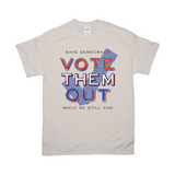 -Comfortable and durable mens / unisex style classic fit t-shirt. Soft 100% cotton, crew neck & short sleeves. These shirts are made-to-order and ship from the USA. Resist United voting rights equality 2022 midterm 2024 election anti-fascist stop fascism antifa womens abortion constitution LGBTQ BLM America march protest-Natural-S-