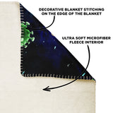 Covid Buster Biden Microfleece Blanket - Political Ghostbuster Parody-Silky-soft premium microfleece blanket ideal for snuggling and even warmer than it looks. 100% polyester, micro-mink exterior and microfiber fleece backing. Funny President Joe Biden 2021 Political Ghostbuster Pandemic Parody Donald Trump Covid-19 Coronavirus Superspreader Staypuft USA Superhero Science Matters-