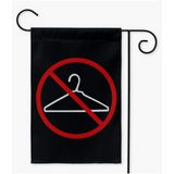 -100% poly poplin-canvas yard / garden flag with sleeve. 12x18, 18x27, 24x36. Made in the USA. Pro-Choice protest banner sign. Keep abortion free and legal. Abortion is healthcare. Women's Rights are Human Rights. SCROTUS Roe v Wade decision. RESIST Religious Fascism, misogyny, fundamentalist christian sharia law. -Black-12x18 inch-Single-
