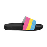 -High quality slip-on sandals constructed of lightweight, durable, soft and comfortable PVC. These sandals are made-to-order. Free shipping from abroad. LGBTQ LGBTQIA LGBTX Pansexual Pride Equality Flip Flops Footwear Shoes Summer Pan Beach Fashion Rights Equality March Parade Protest unisex nonbinary mens women youth -