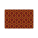 -High quality 23.6 x 15.7in (60x40cm) doormat / floor mat. Professionally printed, durable & colorfast non-woven polyester top, non-slip. Indoor / outdoor use. Free Shipping Worldwide. Unique classic retro horror hotel hallway carpet pattern doormat. Great gothic housewarming gift. Orange and brown midcentury geometric.-