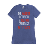-Women's style Bella+Canvas, longer length, slim fit crew neck t-shirt in darker colors. Airlume combed and ring-spun cotton. Made to order, shipped from the USA Women's rights equality Keep Abortion Legal pro-choice Healthcare her body her choice Roe v Wade SCROTUS bans off our bodies PERSIST and Resist United ERA NOW-Heather Royal Blue-S-