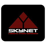 Skynet Logo Mousepad-Soft and comfortable 9x7 inch mousepad made from high density neoprene with a colorfast, stain resistant and easy to clean smooth fabric top. Classic Sci-Fi Evil Corporation AI Overlord Surveillance Logo / Emblem, Censorship and Metadata / Data Collection, humans vs robots.-