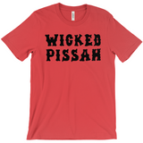 Funny WICKED PISSAH Tee, Mens/Unisex Adult Sizes, Shipped from the USA-Soft airlume cotton standard fit t-shirt with short sleeves and crew neck. - Boston Mass New England Massachusetts New Hampshire Rhode Island Maine Vermont Connecticut MA NH RI MN VT CT aweome regionalism saying slang townie chowda head masshole sox celtics bruins huskies revolution patriots black wolves fan smaht -M-Red-