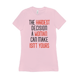 -Women's style Bella+Canvas, longer length, slim fit crew neck t-shirt in darker colors. Airlume combed and ring-spun cotton. Made to order, shipped from the USA Women's rights equality Keep Abortion Legal pro-choice Healthcare her body her choice Roe v Wade SCROTUS bans off our bodies PERSIST and Resist United ERA NOW-Pink-S-