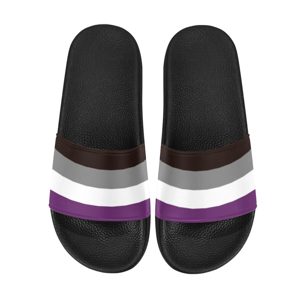 -High quality slip-on sandals constructed of lightweight, durable, soft and comfortable PVC. These sandals are made-to-order. Free shipping from abroad. LGBTQ LGBTQIA LGBTX Asexual Pride Equality Flip Flops Footwear Shoes Summer Ace Beach Fashion Rights Equality March Parade Protest unisex nonbinary mens women youth -EU 36 / US 5M 6W-