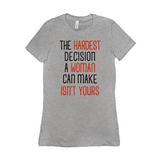 -Women's style Bella+Canvas, longer length, slim fit crew neck t-shirt in darker colors. Airlume combed and ring-spun cotton. Made to order, shipped from the USA Women's rights equality Keep Abortion Legal pro-choice Healthcare her body her choice Roe v Wade SCROTUS bans off our bodies PERSIST and Resist United ERA NOW-Heather Gray-S-