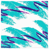 Retro 90s Solo Jazz Pattern Wave Duet Bandana, 24in 1990s Design Memes-24x24 inch-