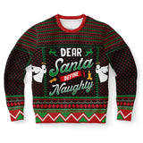-Funny all-over-print unisex sweatshirt made of soft and comfortable cotton/polyester/spandex blend with brushed fleece interior. Each panel is individually printed, cut and sewn to ensure a flawless graphic that won't crack or peel. Mens womens Christmas funny xmas ugly sweater pullover jumper joke holiday gift-XS-