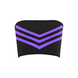 -2.61oz milk fiber bandeau top, stylish and fashion fit. Distressed (in print) retro 'Freddy' stripe pattern. Made from comfortable 95% polyester & 5% spandex. Soft, stretchy, lightweight and quick drying. LGBT LGBTQ LGBTQX LGBTQIA+ anarchist anti-fascist antifa pride trans transgender nonbinary unisex tube top tanktop-XS-