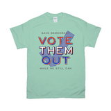 -Comfortable and durable mens / unisex style classic fit t-shirt. Soft 100% cotton, crew neck & short sleeves. These shirts are made-to-order and ship from the USA. Resist United voting rights equality 2022 midterm 2024 election anti-fascist stop fascism antifa womens abortion constitution LGBTQ BLM America march protest-Mint Green-S-