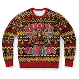 Rudolph The Red-Nosed Gaindeer Sweatshirt, Holiday Workout Ugly Jumper-Funny Rudolph the Red-Nosed Gaindeer holiday workout ugly sweater print sweatshirt. This pullover is crafted from a soft premium cotton, polyester and spandex blend with high definition all-over-printed design. Free Shipping Worldwide. Christmas Raindeer fitness pun graphic jumper. Unisex mens and womens xmas jumper.-XS-