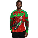BRAAAP! Motorbike Santa Sweatshirt, Ugly Sweater All-Over-Print Jumper-Braap Braaap! Motorbike Santa AOP Ugly Sweater Christmas Jumper. This sweatshirt is crafted from a premium cotton, polyester and spandex blend for extreme softness. Free Shipping Worldwide. Motocross Biker Moto Holiday Motorsport Racing Sports Gift-