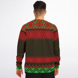 -Funny all-over-print unisex sweatshirt made of soft, comfortable cotton/polyester/spandex blend with brushed fleece interior. Each panel is individually printed, cut and sewn to ensure a flawless graphic that won't crack or peel. funny AOP computers IT on and off again mens womens ugly sweater christmas holiday jumper-