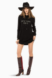 New York 1980 Nina Hoodie Dress, Black, SIWY Denim - Made in the USA-Vintage inspired relaxed fit long-sleeved hoodie dress with side pockets. High quality materials and construction - 65% Pima Cotton, 35% Carbon-neutral Modal rayon. Designed in New York, made with love in LA. See size chart in images. Ships from the USA. NYC/LA American designer fashion brand Retro sexy fashion forward-