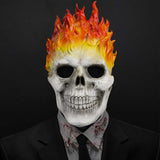 -High quality over-the-head latex cosplay mask. One size fits most. Free shipping from abroad with average delivery to the US in about 2-3 weeks. Halloween costume cosplay ghost skeleton rider flames latex rubber adult size bulex mask-