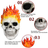 -High quality over-the-head latex cosplay mask. One size fits most. Free shipping from abroad with average delivery to the US in about 2-3 weeks. Halloween costume cosplay ghost skeleton rider flames latex rubber adult size bulex mask-
