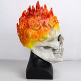 -High quality over-the-head latex cosplay mask. One size fits most. Free shipping from abroad with average delivery to the US in about 2-3 weeks. Halloween costume cosplay ghost skeleton rider flames latex rubber adult size bulex mask-
