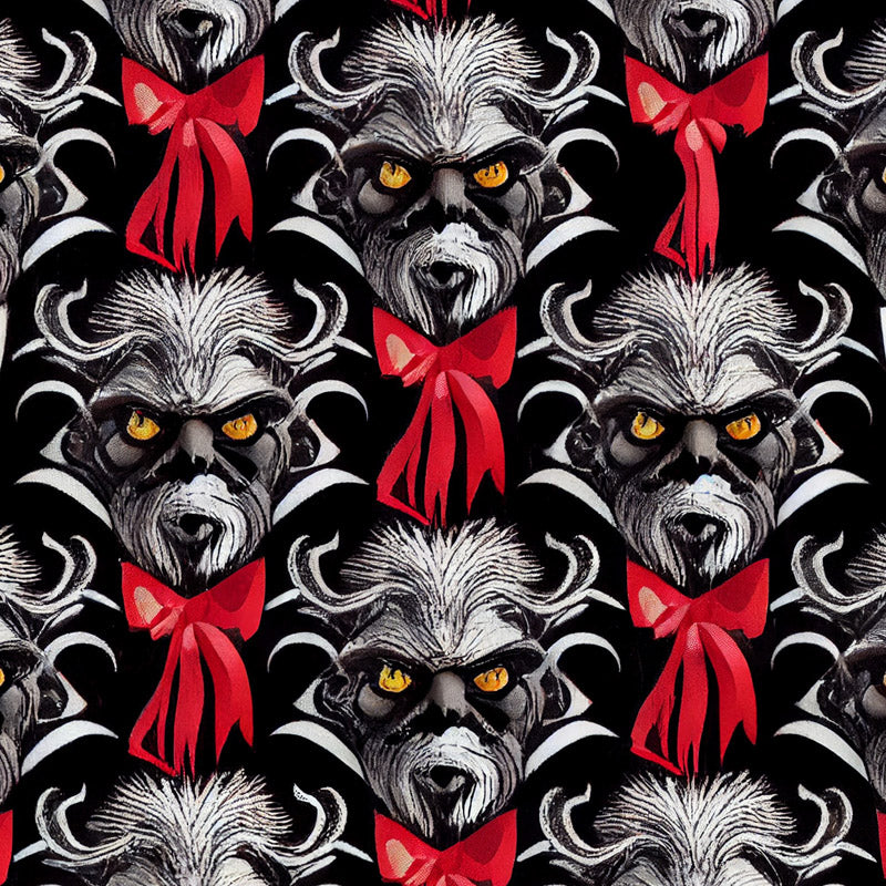 -Which do you see, man or beast? Look closer & see what lies beneath. 58" x 23" roll of high quality 5.93oz gift wrap. Free shipping from abroad. 25% off with code 'WRAPPERSDELIGHT' goth gothic dark transformation lycanthrope holiday horror christmas monster xmas yule unique festive premium designer wrapping paper-58" x 23"-