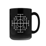 -Premium quality mug in your choice of 11oz or 15oz. High quality, durable ceramic. Dishwasher and microwave safe. Hand washing recommended to help prevent fading. This item is made-to-order & typically ships in 2-3 business days. AGLA kabbalah prosperity wealth success charm magick symbol sigil coffee mug tea cup -
