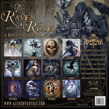 -Rare & retired, gorgeously illustrated 2016 calendar featuring an incredible collection of gothic artwork evoking a romantic yet sinister mood, reminding us that no rose is without its thorns, no raven without its shadow. Dark, mystical, and distinctive. Hard-to-find, New Old Stock, factory sealed. Shipped from USA.-