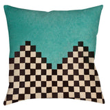 -Spun Polyester-14 x 14 inches-Sewn (no zipper)-
