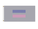 Androgyny Pride Flag - Androgynous Nonbinary/Agender LGBTQIA Pride -High quality, professionally made polyester Pride banner pole flag in choice of size with double stitched seams, single or double sided with either grommets or pole pocket. 2x1/1x2ft, 3x2/2x3ft, 3x5/5x3ft, custom by request. LGBTQ LGBTQIA LGBTQX rights equality agender non-binary androgynous non-gender conforming Resist United-2 ft x 1 ft-Standard-Grommets-