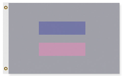 Androgyny Pride Flag - Androgynous Nonbinary/Agender LGBTQIA Pride -High quality, professionally made polyester Pride banner pole flag in choice of size with double stitched seams, single or double sided with either grommets or pole pocket. 2x1/1x2ft, 3x2/2x3ft, 3x5/5x3ft, custom by request. LGBTQ LGBTQIA LGBTQX rights equality agender non-binary androgynous non-gender conforming Resist United-5 ft x 3 ft-Standard-Grommets-