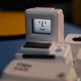 Apple II Shaped Light Up MX Keycap for Mechanical Keyboards-A mechanical keyboard key cap set modeled to look like a miniature Apple II computer with illuminated screen and 5 interchangeable designs. A fun, unique way to celebrate the classic that paved the way for it all! Free shipping. Mac Macintosh Cute Funny Retro Vintage Computer ESC Tab Novelty Nostalgia Old School Geek-