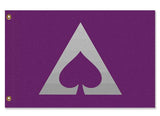 -High quality, professionally printed polyester flag in your choice of size and style, single or fully double-sided with blackout layer, grommets or pole pocket / sleeve. 2x1ft / 1x2ft, 3x2ft / 2x3ft, 5x3ft / 3x5ft, custom. Fully customizable. Ace Asexual LGBTQ LGBTQIA LGBTQX Pride Flag Alternate Custom Rights Equality-3 ft x 2 ft-Purple-Standard - Grommets-725185481429